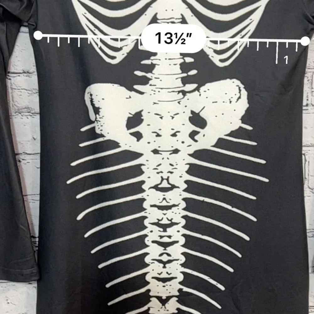 Halloween Girl's Fishbone Skeleton‎ dress Youth size XL